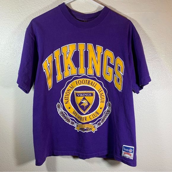 Nutmeg Other - 90s Vintage Minnesota Vikings Member Club T-Shirt Single Stitch